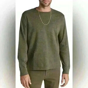 APT.9 Standard Fit Knit Wool Acrylic Crew Neck  Sweater In Green size XL
